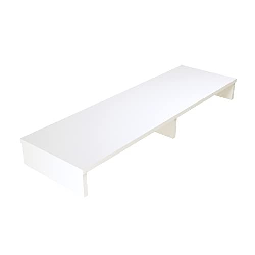 Henor Houten monitorstandaard - Wit - 100 x 26,5 x 12 cm - 70 kg