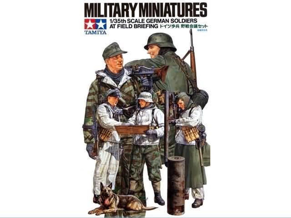 Tamiya 1:35 Fig-Set German Soldiers Field Briefing / 5 Figures Plastic kit