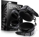 INTOYOU Sapphire Adjustable Handcuffs Vegan Leather Black