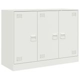 vidaXL Dressoir 99x39x73 cm Staal Wit