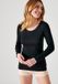 Damart - T-shirt met lange mouwen fijn ribgebreid Thermolactyl - Dames - Zwart - XL