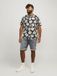 JACK & JONES Shorts JJIRICK JJICON SHORTS GE 370 I.K SN PLS - Coton - Regular Fit - Hauteur genou - Grey Denim - Taille 38