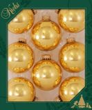 Krebs Boules de Noël - 8x - Topaze Or - Verre - 7 cm