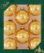 Krebs Boules de Noël - 8x - Topaze Or - Verre - 7 cm