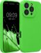 kwmobile hoesje geschikt voor Apple iPhone 16 Pro - TPU backcover met siliconen coating - Smartphone case in limoengroen