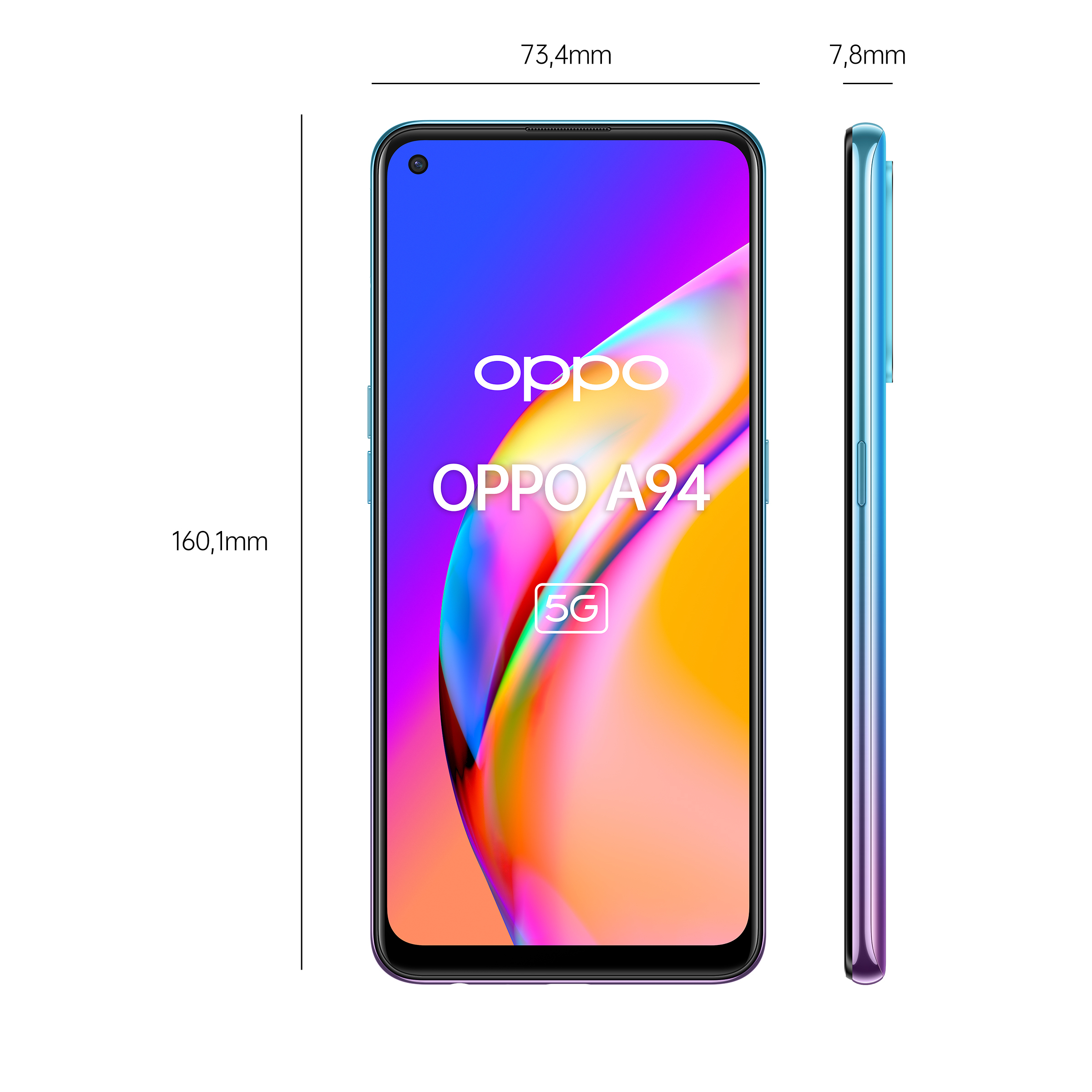 OPPO A94 5G A94 5G / 128 GB / Cosmo Blue Prijzen vergelijken