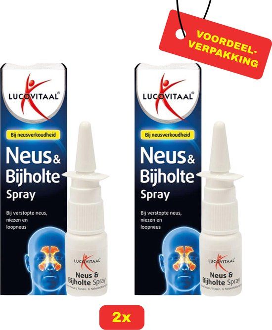 Lucovitaal Neus & Bijholte Spray - 2x 10ml - Voordeelverpakking!