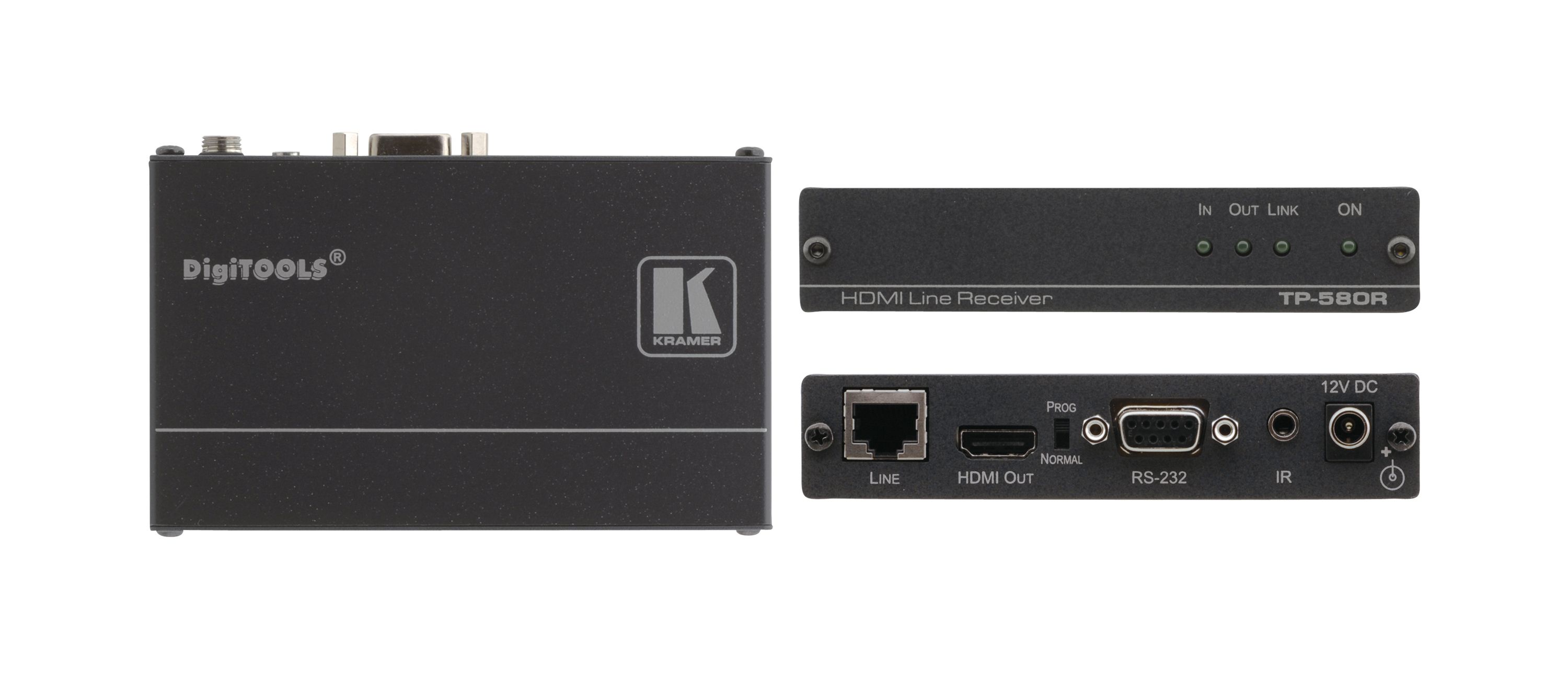 Kramer Electronics TP-580R - AV extender - Zwart