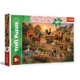 Trefl - Vrienden van het platteland - 100 stukjes - Kleurrijke dierenpuzzel, creatief vermaak, leuk voor kinderen vanaf 5 jaar