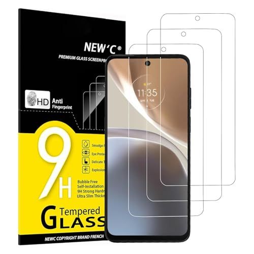 NEW'C 3 Stuks, Screen Protector voor Motorola Moto G32, Gehard Glass Schermbeschermer Film 0.33 mm ultra transparant, ultra resistent