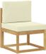 vidaXL Tuinbank set Wit en crèmekleurig Metaal 63 x 73 x 37 cm