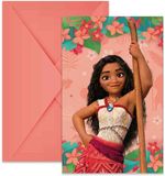 Vaiana Disney - Vaiana - Moana - Uitnodigingen - Uitnodigingskaarten - Met envelop - 6 Stuks
