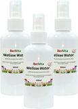 Berivita Nederlandse Bereidingsapotheek bv. Melisse Water 3x100ml Spray - Puur - Hydrosol, Hydrolaat van Citroenmelisse - Gezicht en Body Mist - Natuurlijke Toner