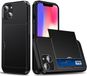 Selected by GSMpunt.nl Hoesje met Kaarthouder Slider Geschikt voor Apple iPhone 15 Plus | Back Cover Pasjeshouder Achterkant | Kaarthouder voor Twee Pasjes | Zwart