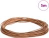 vidaXL Leren koord bruin Ø1,5 mm x 5 m
