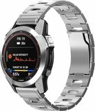 By Qubix Qubix - Titanium schakelband - Zilver - 22mm Quickfit - Geschikt voor Garmin Epix Gen 2 (47mm) / MARQ / Quatix 7 / 6 / 5