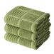 Anyi Keukendoeken zwaar belastbare absorberende vaatdoeken met ophanglus 100% katoenen theestrappen (16 x 26, set van 3) (groen)