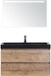 BES LED Maxx XL Badmeubelset 100 cm - Natuur Eiken - Wastafel Lucca 1 Kraangat met LED Spiegel