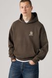 Levi's sweat à capuche court pour homme - M - Marron / Music City Vinyl
