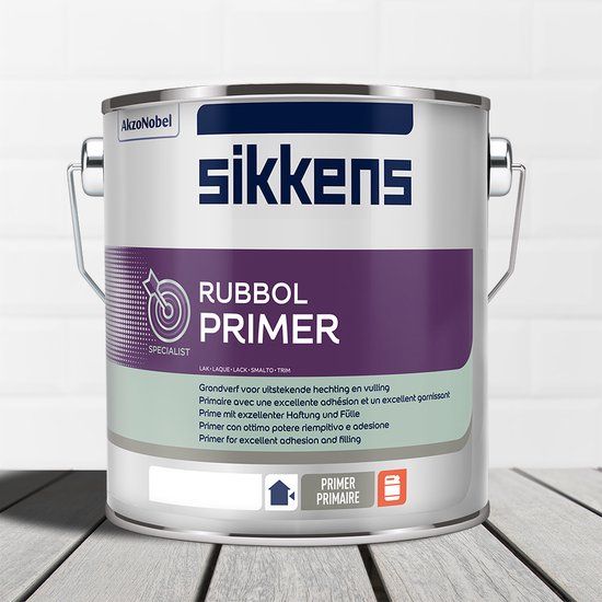 Sikkens Rubbol Primer Wit - 2,5 liter - Grondverf - Ral 9010 - Mat