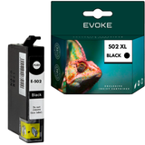 Evoke Compatible Ink for Epson 502XL Black 13ml 770 Pages for Expression Home Xp-5100 5105 5115 5150 5155; Workforce Wf-2860Dwf 2865Dwf 2880Dwf 2885Dwf