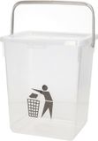 Plasticforte Gft afvalbakje voor aanrecht - 5L - transparant