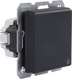 BERKER Q1 Prise encastrable murale avec volet anthracite