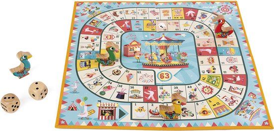 Juratoys Ganzenbord - Houten bordspel - 30 minuten speeltijd - Nederlands