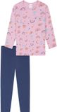 SCHIESSER Pyjama lang Meisjes Viooltjesblauw Katoen Printopdruk Lange mouw