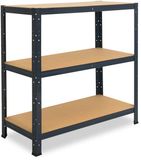Shelfplaza HOME metalen stellingkast - 90x120x50 cm - antraciet - 3 planken