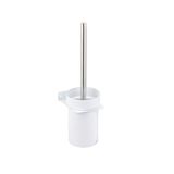 Ibergrif M31010W-Frost Toilet Brush and Holder, White