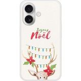 Apple iPhone 16 lichtgevend rendier siliconen case