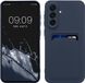 kwmobile Samsung Galaxy A56 5G hoesje met pasjeshouder - TPU case - donkerblauw
