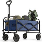 Avalo chariot de transport pliable compact - bleu