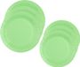 Santex Feest/verjaardag borden set - 20x stuks - licht groen - 17 cm en 22 cm