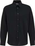 WE Fashion Heren relaxed fit overhemd Zwart Katoen XL