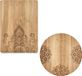 Zeller 2x Rechthoekige/ronde houten snijplanken met mandala print 27/40 cm