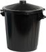 Cosy&Trendy Wasmand avec couvercle - 50 litres - Noir - 55 x 49 x 58 cm