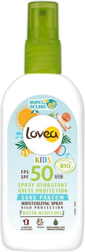 Lovea Sun Biologische Zonnebrand Spray Kids SPF50 100 ml