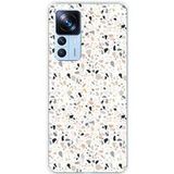 Xiaomi Bedrukt siliconen hoesje compatibel met Xiaomi Mi 12T, Xiaomi Mi 12T Pro Terrazzo color