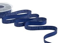 Furlanis - Satin Boutique Lamé, lint voor decoraties, geschenkverpakkingen, gastgeschenken, Italiaanse stof - donkerblauw, 16 mm x 20 m
