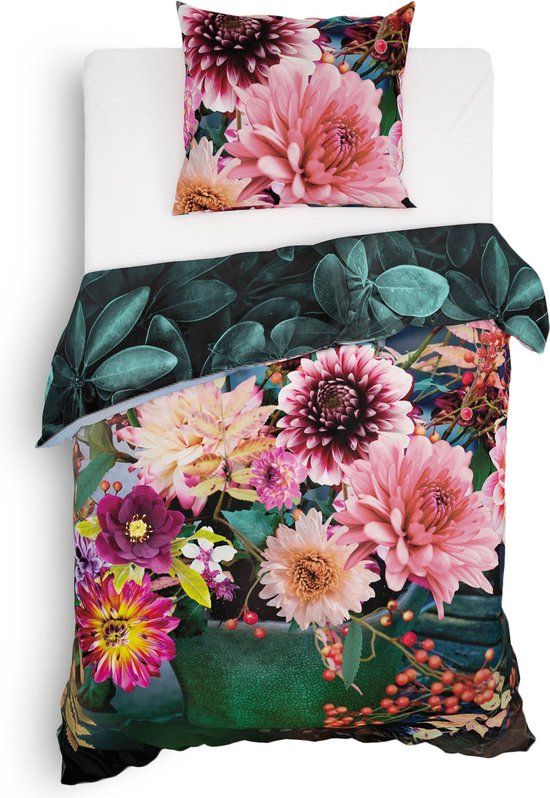Heckettlane Novia Dekbedovertrek Eenpersoons Katoensatijn 140x200-220cm Multi