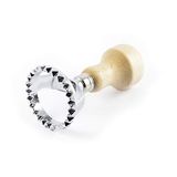 House Collection Deeg- en ravioli-vorm, rond, houten handvat, roestvrij staal, 4,8 cm