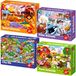 Puzzle pour enfants - Set de 4 - 48 pièces - 58,5 x 40,5 cm - Avec boîte de rangement pour enfants à partir de 3 ans