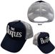 The Beatles - Casquette trucker Drop T Logo & Apple - Bleu foncé/Blanc