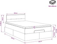 vidaXL Ottoman bed met matras Donkergrijs 120 x 190 cm Stof