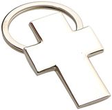 mopec M639 Sleutelhanger van metaal met kruis, verpakking van 10 stuks