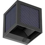 V-TAC VT-408CCT-B 24293 Lampe murale à énergie solaire avec détecteur de mouvement LED 9 W Noir