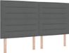 vidaXL Boxspringbed met matras Donkergrijs 180 x 200 cm Stof