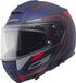 Schuberth C5 Omega Mat Blauw Rood Systeemhelm - Helm